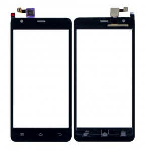 Touch Screen Digitizer For Intex Aqua Sense 5 0 Black By - Maxbhi Com