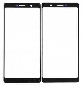 Replacement Front Glass For Nokia 7 Plus Black By - Maxbhi Com