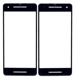 Replacement Front Glass For Google Pixel 2 Black By - Maxbhi Com