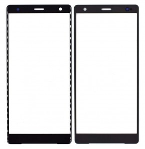 Replacement Front Glass For Sony Xperia Xz2 Black By - Maxbhi Com
