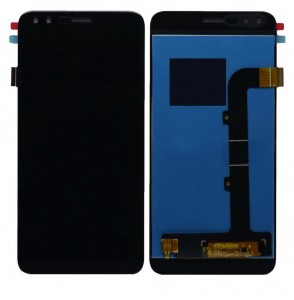 Lcd With Touch Screen For Lava Z70 Black By - Maxbhi Com