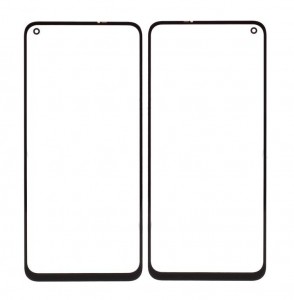 Replacement Front Glass For Realme X7 Black By - Maxbhi Com