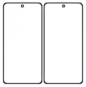 Replacement Front Glass For Realme Gt 6t Black By - Maxbhi Com