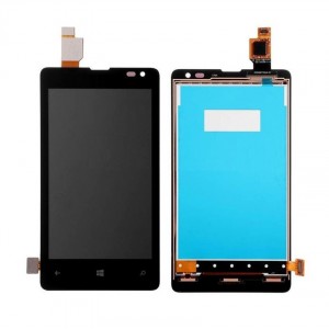 Lcd With Touch Screen For Microsoft Lumia 435 Black By - Maxbhi Com