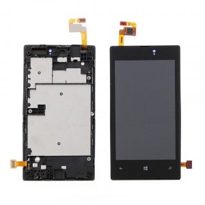 Lcd With Touch Screen For Nokia Lumia 520 White By - Maxbhi Com