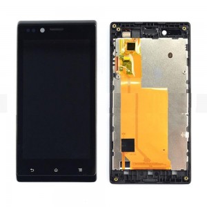 Lcd With Touch Screen For Sony Xperia J St26i Black By - Maxbhi Com