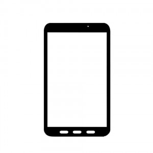Replacement Front Glass For Samsung Galaxy Tab Active 2 Black By - Maxbhi.com