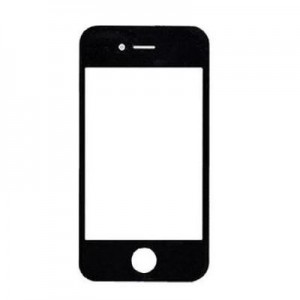 Replacement Front Glass For Gresso Mobile Iphone 4 For Man Black By - Maxbhi.com
