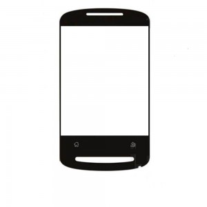 Replacement Front Glass For Zte N600 Black By - Maxbhi.com