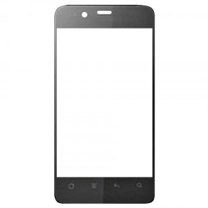 Replacement Front Glass For Gigabyte Gsmart Rio R1 Black By - Maxbhi.com