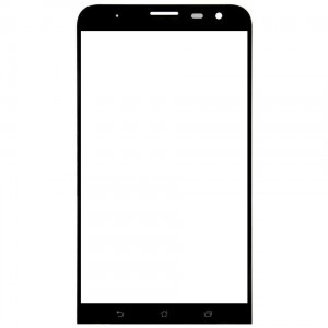 Replacement Front Glass For Asus Zenfone 2 Laser Ze600kl Black By - Maxbhi Com
