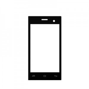 Replacement Front Glass For Rage Rapidx Black By - Maxbhi Com