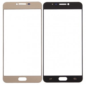Replacement Front Glass For Samsung Galaxy C7 Gold By - Maxbhi Com