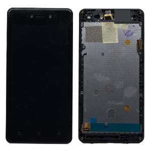 Lcd With Touch Screen For Lava Z50 Black By - Maxbhi Com