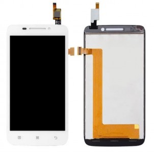 Lcd With Touch Screen For Lenovo S650 White By - Maxbhi Com