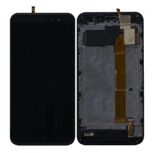 Lcd With Touch Screen For Intex Indie 15 Black By - Maxbhi Com