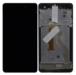 Lcd With Touch Screen For Lava Z1 Black By - Maxbhi Com