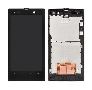 Lcd With Touch Screen For Sony Xperia Ion St28i Black By - Maxbhi Com