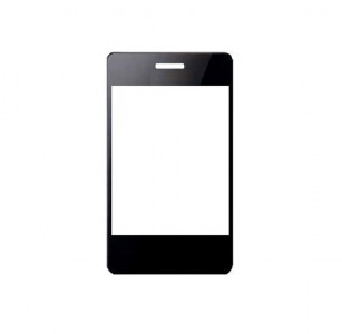 Replacement Front Glass For Lg T385 Wifi Black By - Maxbhi.com
