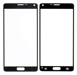 Replacement Front Glass For Samsung Galaxy Note 4 Usa Black By - Maxbhi Com
