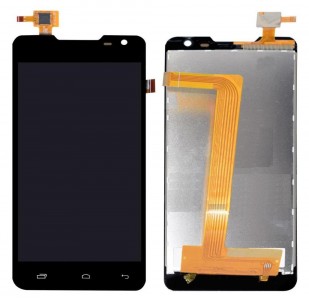 Lcd With Touch Screen For Lava Iris 504q White By - Maxbhi Com