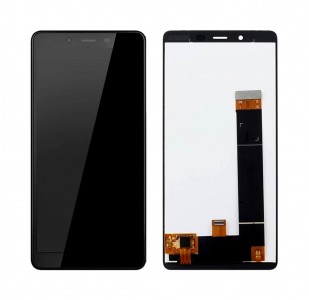 Lcd With Touch Screen For Nokia 1 Plus Black By - Maxbhi Com