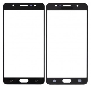 Replacement Front Glass For Samsung Galaxy On Max Black By - Maxbhi Com