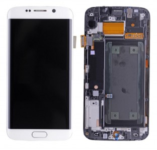Lcd With Touch Screen For Samsung Galaxy S6 Edge Cdma White By - Maxbhi Com