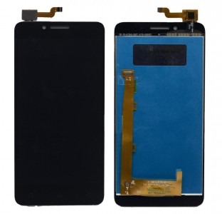 Lcd With Touch Screen For Lenovo A6600 Black By - Maxbhi Com