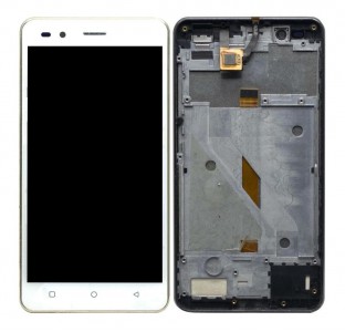 Lcd With Touch Screen For Intex Aqua Crystal White By - Maxbhi Com