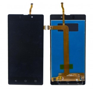 Lcd With Touch Screen For Lyf Wind 7 Black By - Maxbhi Com