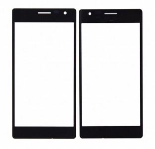 Replacement Front Glass For Nokia Lumia 730 Dual Sim Rm1040 Black By - Maxbhi Com