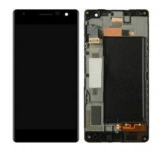 Lcd With Touch Screen For Nokia Lumia 730 Dual Sim Rm1040 Black By - Maxbhi Com