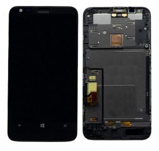 Lcd With Touch Screen For Nokia Lumia 620 Black By - Maxbhi Com