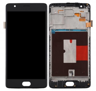 Lcd With Touch Screen For Oneplus 3t Gunmetal By - Maxbhi Com