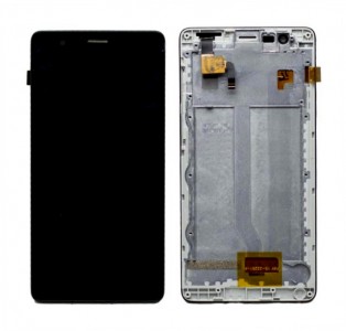 Lcd With Touch Screen For Intex Aqua Lions 4g Black By - Maxbhi Com