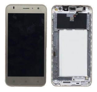 Lcd With Touch Screen For Intex Aqua S3 Champagne By - Maxbhi Com
