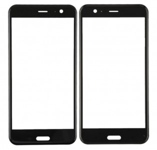 Replacement Front Glass For Htc U11 Black By - Maxbhi Com