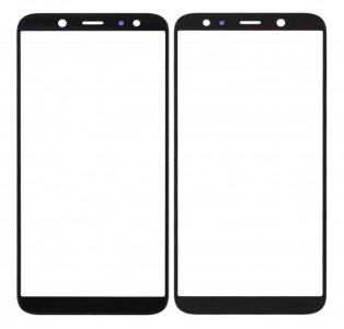 Replacement Front Glass For Samsung Galaxy A6 Plus 2018 Black By - Maxbhi Com