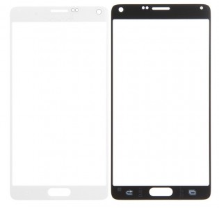 Replacement Front Glass For Samsung Galaxy Note 4 Cdma White By - Maxbhi Com
