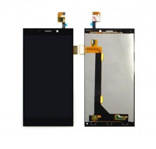 Lcd With Touch Screen For Gionee Elife E7 Black By - Maxbhi Com