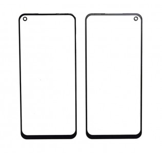 Replacement Front Glass For Oppo A52 Black By - Maxbhi Com