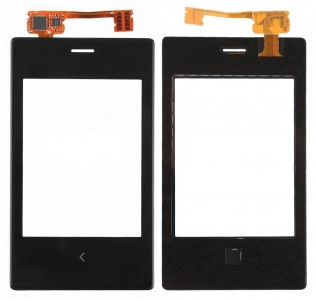 Touch Screen Digitizer For Nokia Asha 503 Dual Sim Black By - Maxbhi Com