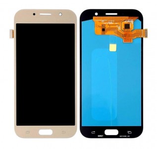Lcd With Touch Screen For Samsung Galaxy A7 2017 Gold By - Maxbhi Com