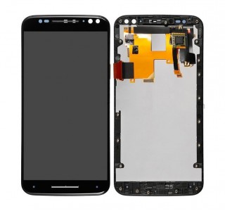 Lcd With Touch Screen For Motorola Moto X Style 16gb Black By - Maxbhi Com