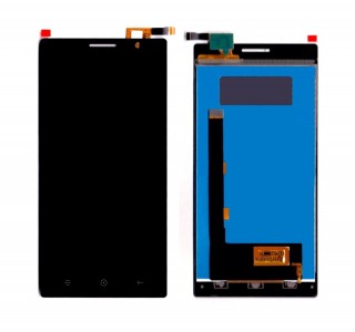 Lcd With Touch Screen For Lyf Wind 4 Black By - Maxbhi Com