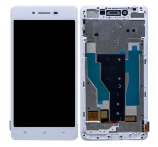 Lcd With Touch Screen For Oppo R7 White By - Maxbhi Com