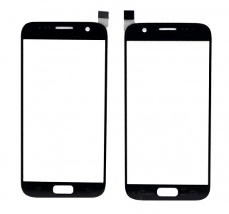 Replacement Front Glass For Samsung Galaxy S7 Black By - Maxbhi Com