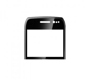 Replacement Front Glass For Nokia E6 E600 Black By - Maxbhi.com