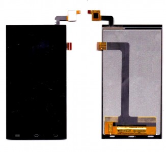 Lcd With Touch Screen For Micromax Canvas Fire 3 Q375 Black By - Maxbhi Com